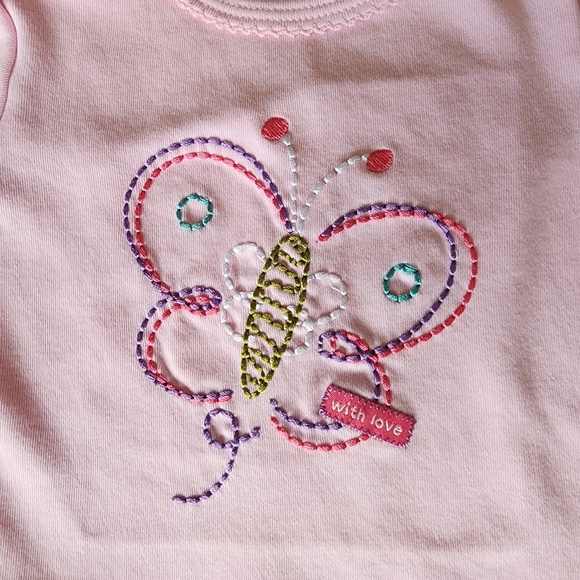 Carter's pink bodysuits with butterflies (set of 2) Size 3 mo - Picture 3 of 13